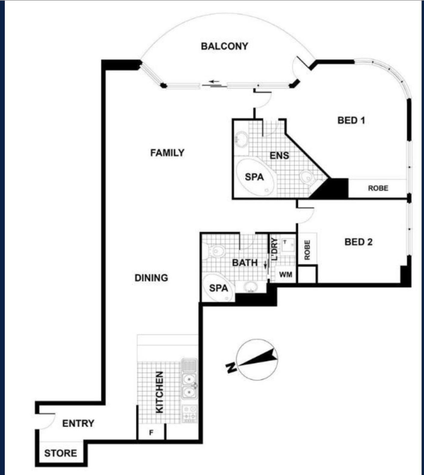 Apartment 2br 2bath In Centre *