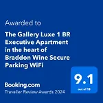 The Gallery Luxe 1 Bedroom Executive Apartment In The Heart Of Braddon Wine Secure Parking Wifi