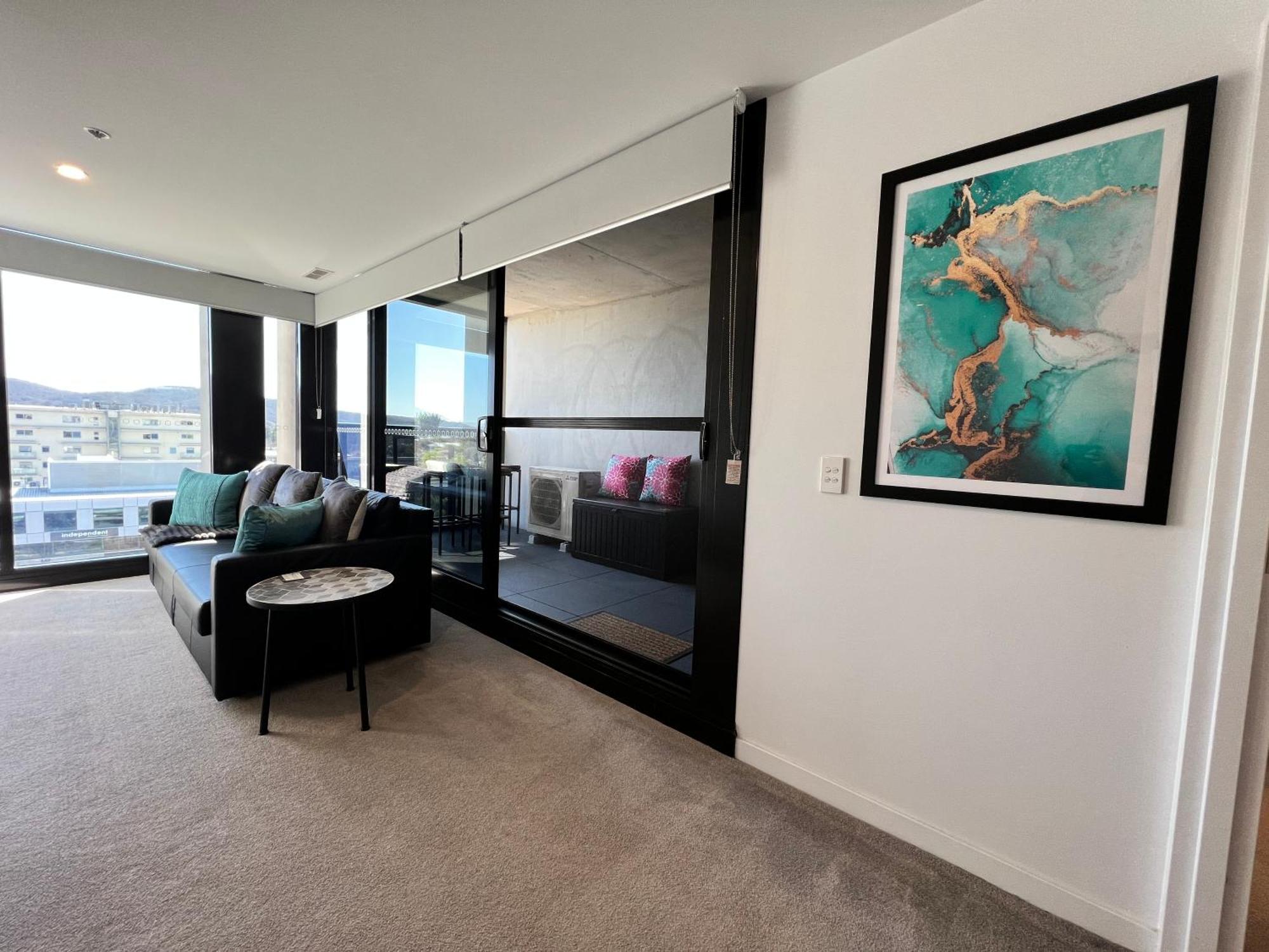 Midnight Luxe: Urban Braddon With Skyline Views Apartment